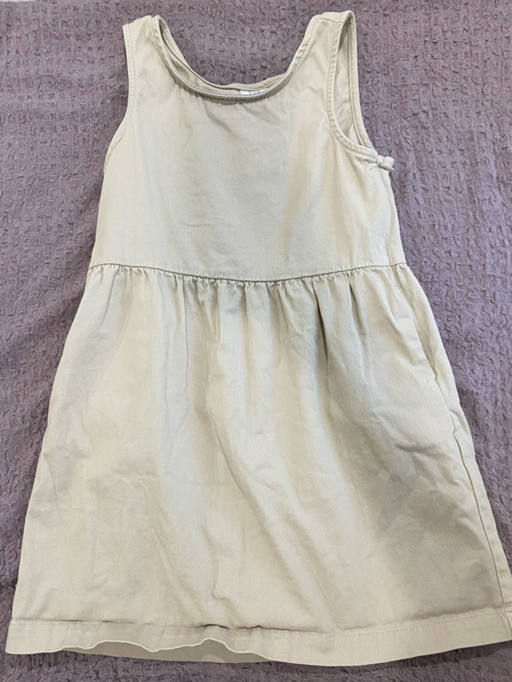 GAP Cream Sleeveless A-line Kids Dress